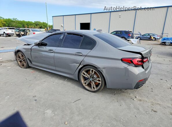 WBA13BK01MCF22757 2021 BMW M5 Gray Задня ліва чверть