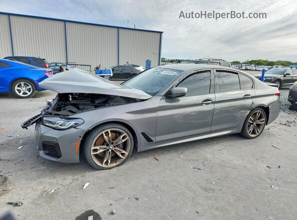 WBA13BK01MCF22757 2021 BMW M5 Gray Передня ліва чверть
