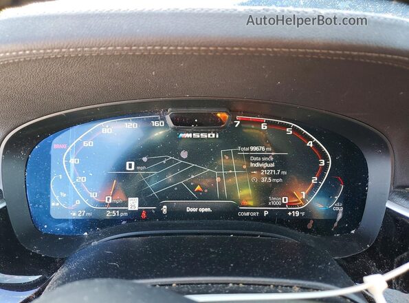 WBA13BK07NCK97744 2022 BMW M5 Синий Вид щитка приборов