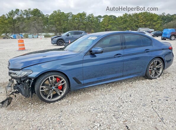WBA13BK09PCM32189 2023 BMW M5 Blue წინა მარცხენა ხედი სამი მეოთხედიდან