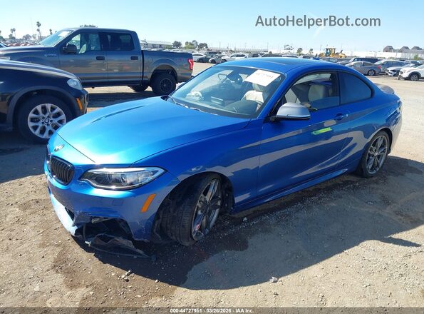 WBA1J7C56GV360286 2016 BMW M2 Blue Vista tres cuartos delantera izquierda
