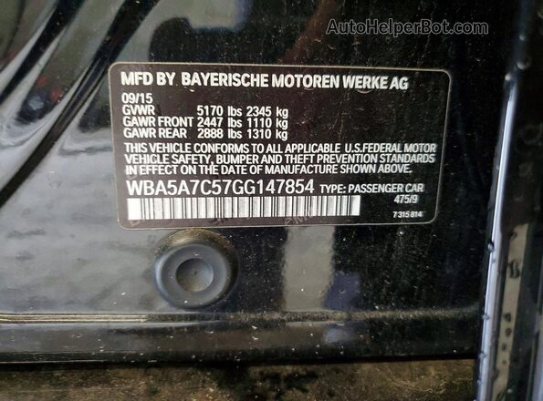 WBA5A7C57GG147854 2016 BMW 5 SERIES Черный Вид подкапотного пространства