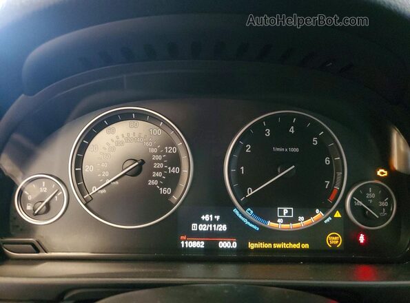 WBA5A7C57GG147854 2016 BMW 5 SERIES Черный Вид щитка приборов