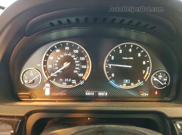 WBA5M4C54GD186568 2016 BMW 5 SERIES Темно-бордовый Вид щитка приборов