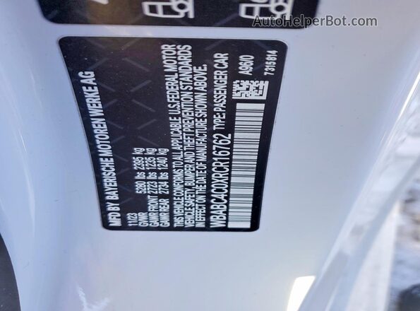 WBABC4C0XRCR16762 2024 BMW M8 Белый Вид подкапотного пространства