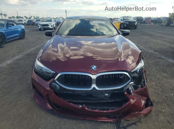 WBAGV8C0XSCT85219 2025 BMW M8 Burgundy Вид спереду