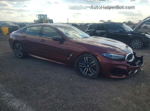 WBAGV8C0XSCT85219 2025 BMW M8 Burgundy Передня права чверть