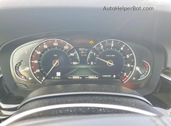 WBAJA5C50KWW48764 2019 BMW OTHER White Widok zestawu wskaźników