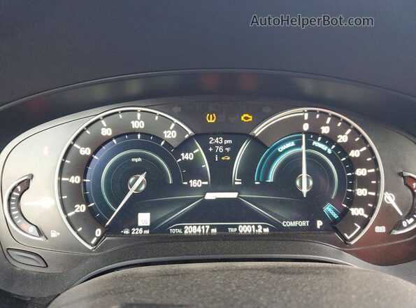 WBAJA9C52KB391931 2019 BMW 5 SERIES White Вид щитка приладів