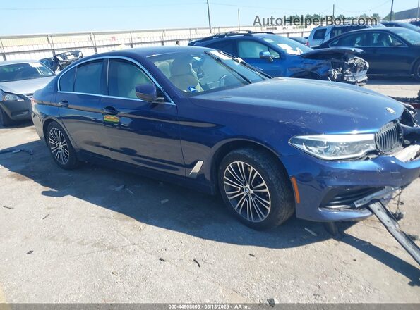 WBAJA9C5XKB392454 2019 BMW 5 SERIES Синий Передняя правая четверть