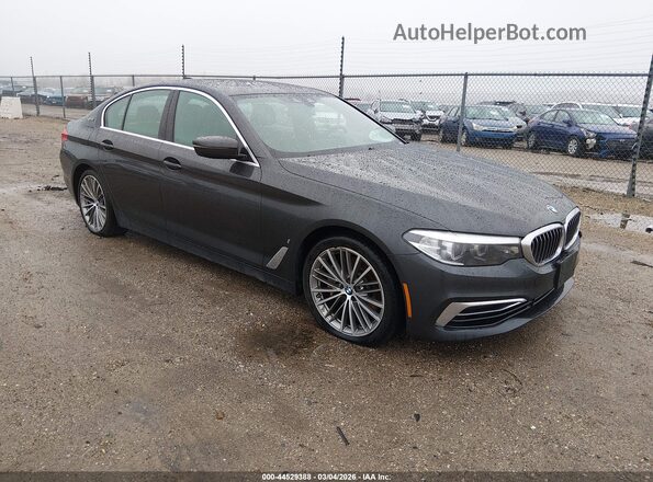 WBAJB1C54KB376877 2019 BMW 5 SERIES Gray Передня права чверть