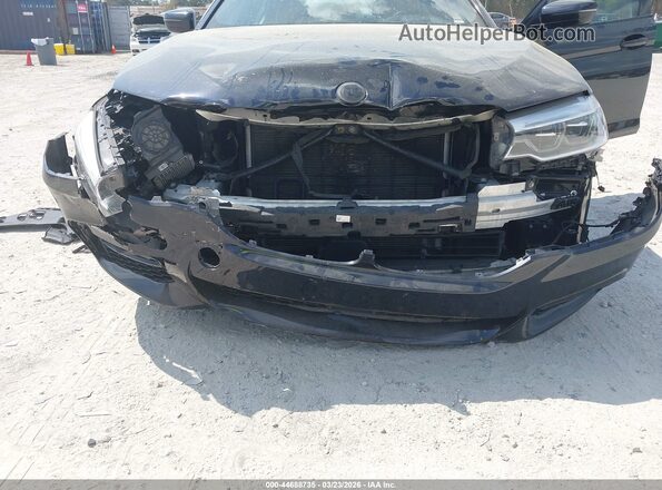 WBAJB1C5XKB376088 2019 BMW 5 SERIES Black Вид спереду