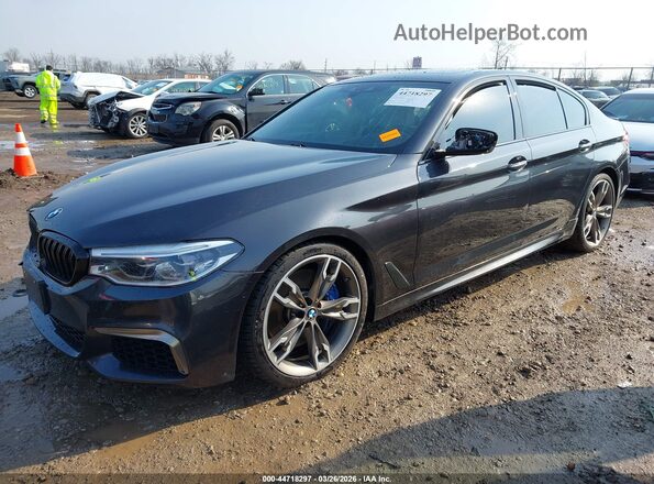 WBAJB9C54JB287372 2018 BMW 5 SERIES Gray Przód lewy