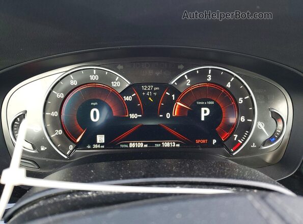 WBAJE7C56KWW21813 2019 BMW OTHER Charcoal Widok zestawu wskaźników
