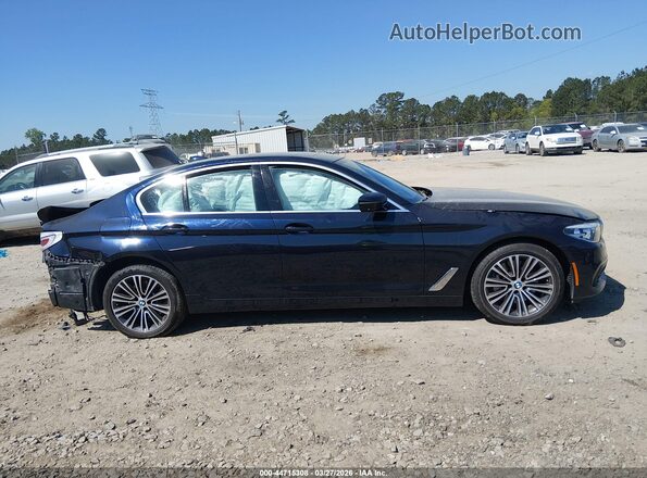 WBAJR3C02LWW54343 2020 BMW 5 SERIES Dark Blue Вид задней части салона