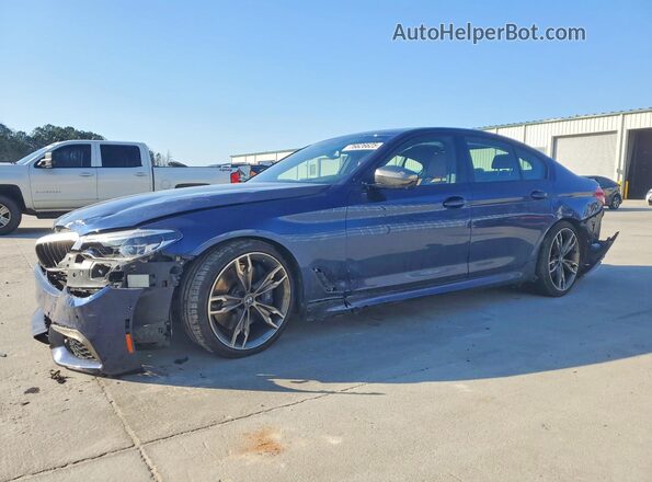 WBAJS7C0XLCD18861 2020 BMW M5 Blue წინა მარცხენა ხედი სამი მეოთხედიდან
