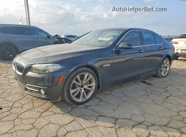 WBAXA5C57GD691978 2016 BMW 5 SERIES Gray Передня ліва чверть