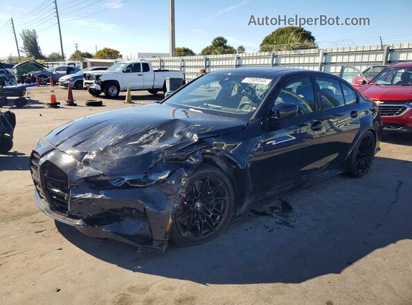 WBS33AY05RFS16864 2024 BMW M3 Черный Передняя левая четверть