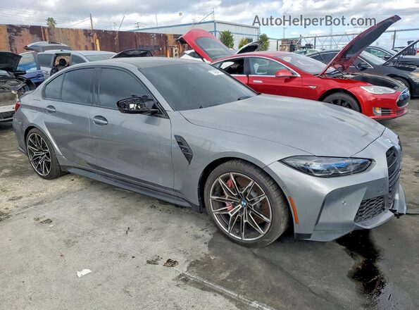 WBS33AY07RFS83644 2024 BMW M3 Серебряный Передняя правая четверть