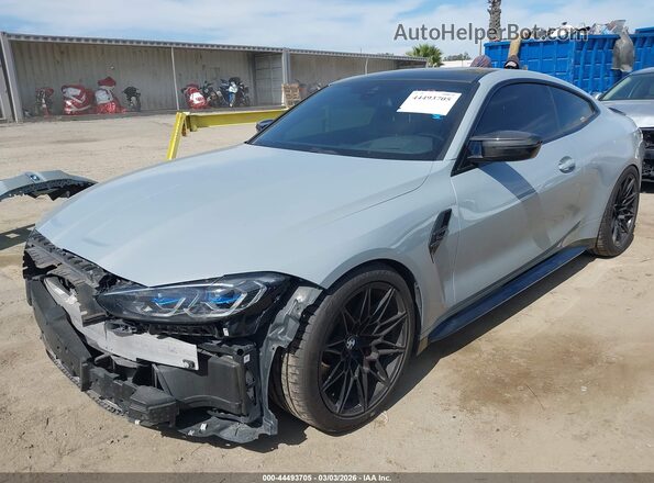 WBS33AZ03MCG57355 2021 BMW M4 Серебряный Передняя левая четверть