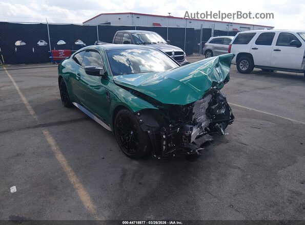 WBS33HK01TCW07455 2026 BMW M4 Зеленый Передняя правая четверть