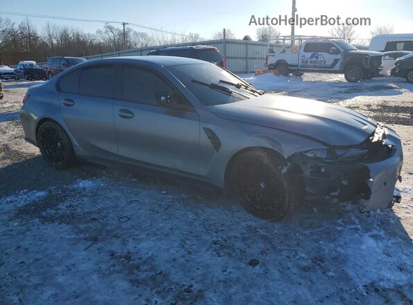 WBS43AY02RFS55545 2024 BMW M3 Gray Передня права чверть