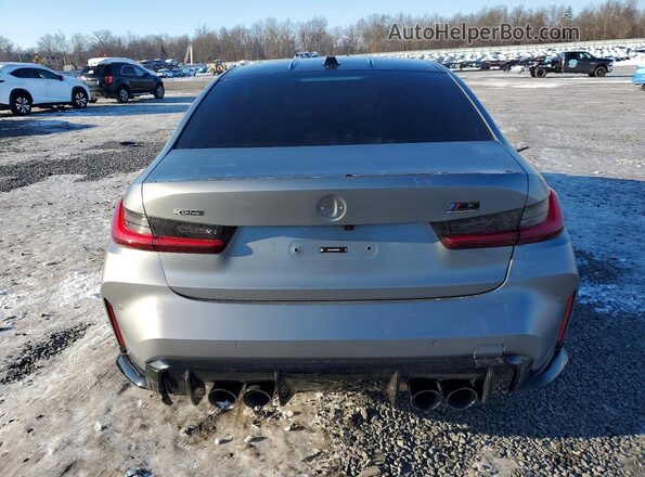 WBS43AY02RFS55545 2024 BMW M3 Gray Вид ззаду