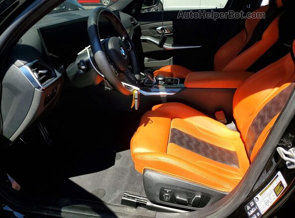WBS43AY03RFT30284 2024 BMW M3 Black Widok wnętrza z przodu
