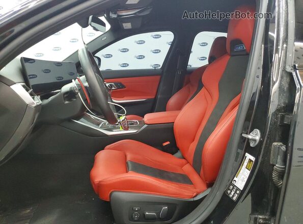 WBS43AY05RFS34821 2024 BMW M3 Black Front interior view