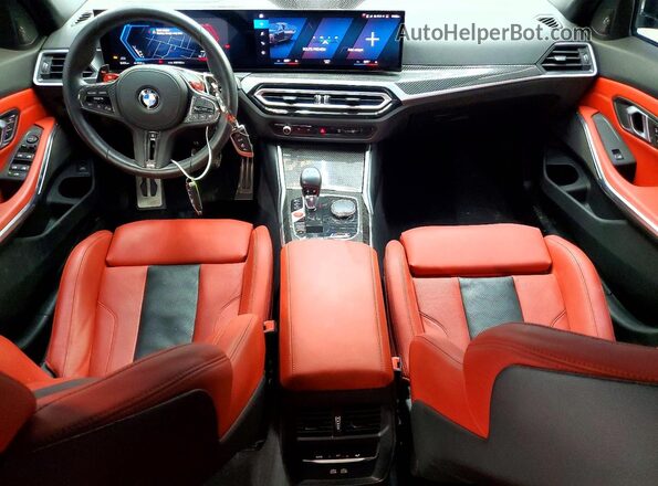 WBS43AY05RFS34821 2024 BMW M3 Black Dashboard view