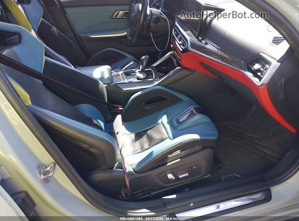 WBS43AY08PFN49481 2023 BMW M3 Blue Vista interior delantera