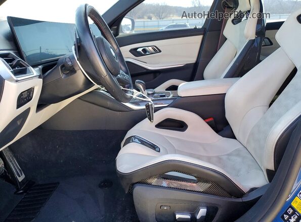 WBS43AY08PFP75522 2023 BMW M3 Синий Вид салона спереди