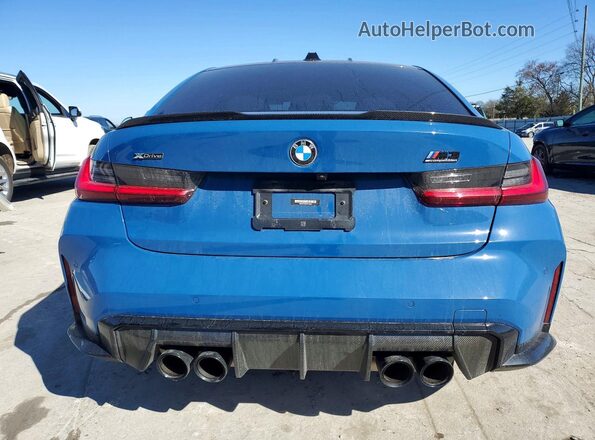 WBS43AY08PFP75522 2023 BMW M3 Синий Вид сзади
