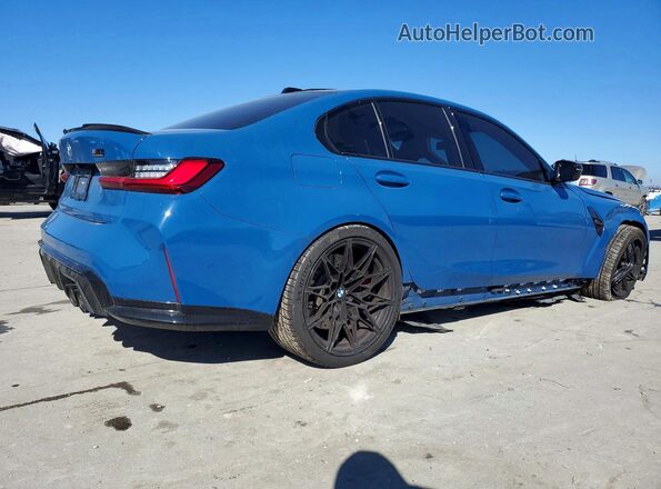 WBS43AY08PFP75522 2023 BMW M3 Синий Задняя правая четверть