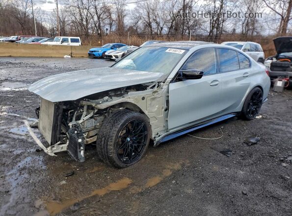 WBS43AY09NFM26026 2022 BMW M3 Серый Передняя левая четверть