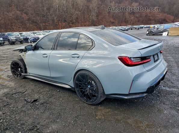 WBS43AY09NFM26026 2022 BMW M3 Серый Задняя левая четверть