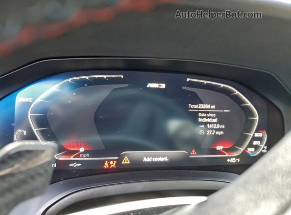 WBS43AY09NFM26026 2022 BMW M3 Серый Вид щитка приборов