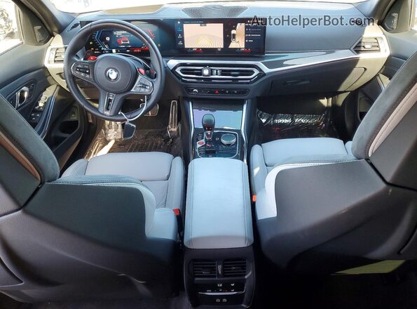 WBS43AY09RFS56370 2024 BMW M3 White Вид панелі приладів