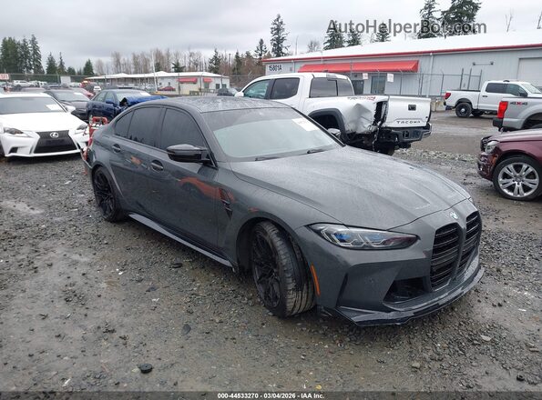 WBS43AY0XNFM61139 2022 BMW M3 Gray Delantero derecho