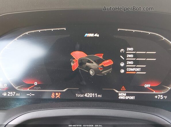 WBS43AZ03PCL68062 2023 BMW M4 Серый Вид задних сидений