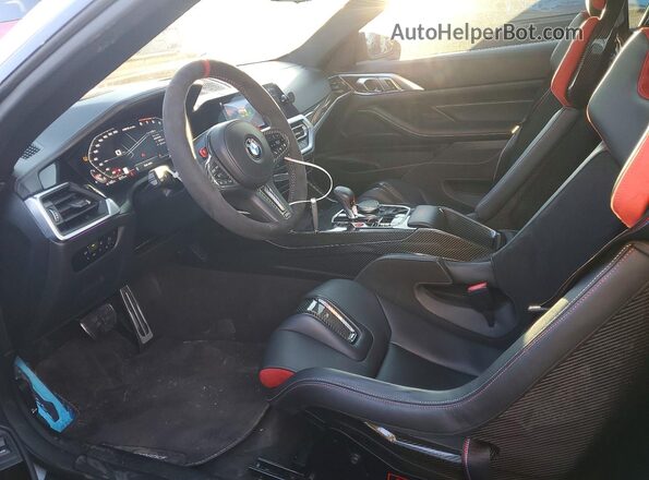 WBS63AZ07PCM82803 2023 BMW M4 Gray Widok wnętrza z przodu