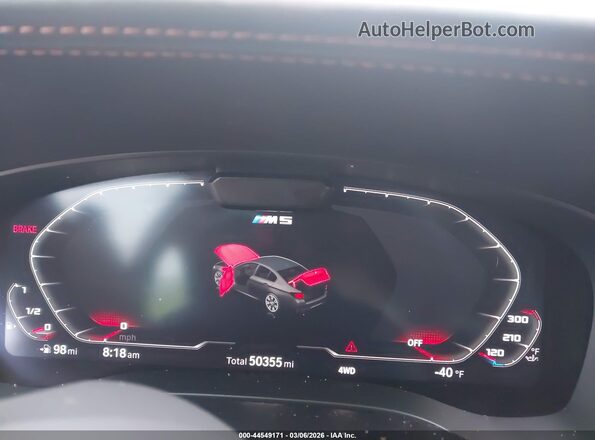 WBS83CH05MCF97257 2021 BMW M5 Черный Вид задних сидений