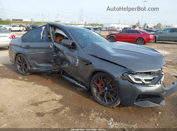 WBS83CH07MCG48015 2021 BMW M5 Серый Передняя правая четверть