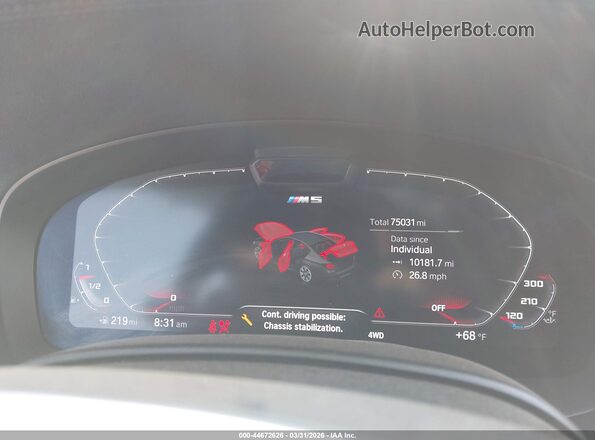 WBS83CH07MCG48015 2021 BMW M5 Серый Вид задних сидений