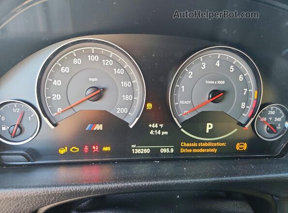 WBS8M9C57G5D30231 2016 BMW M3 Синий Вид щитка приборов