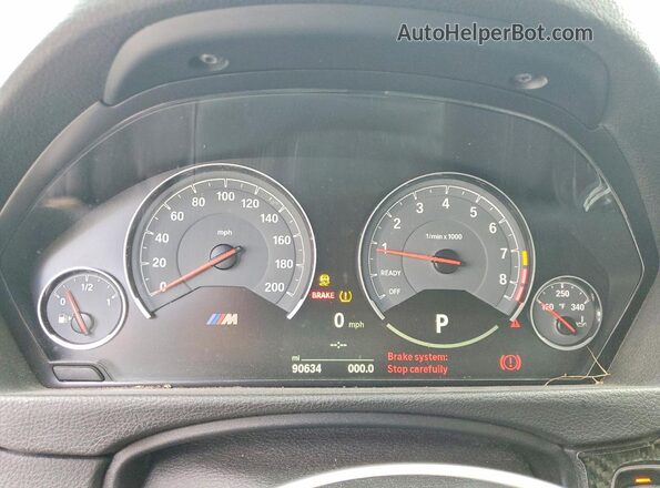 WBS8M9C57J5L01168 2018 BMW M3 Синий Вид щитка приборов