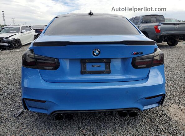 WBS8M9C57J5L01168 2018 BMW M3 Синий Вид сзади