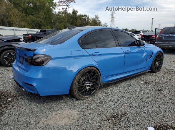 WBS8M9C57J5L01168 2018 BMW M3 Синий Задняя правая четверть
