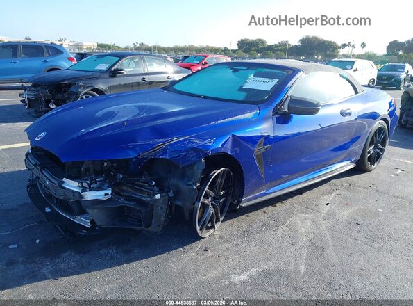 WBSDZ0C02PCM59017 2023 BMW M8 Синий Передняя левая четверть