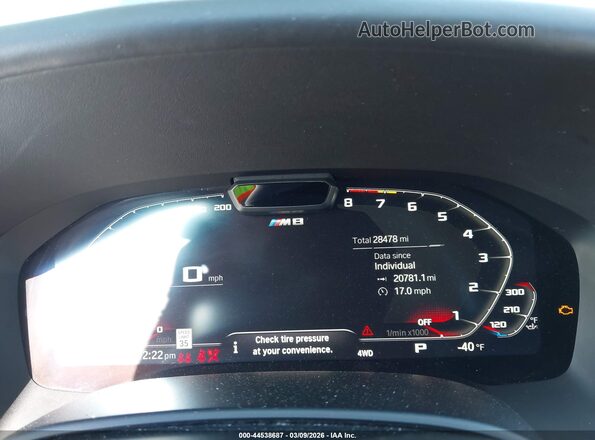 WBSDZ0C02PCM59017 2023 BMW M8 Синий Вид задних сидений